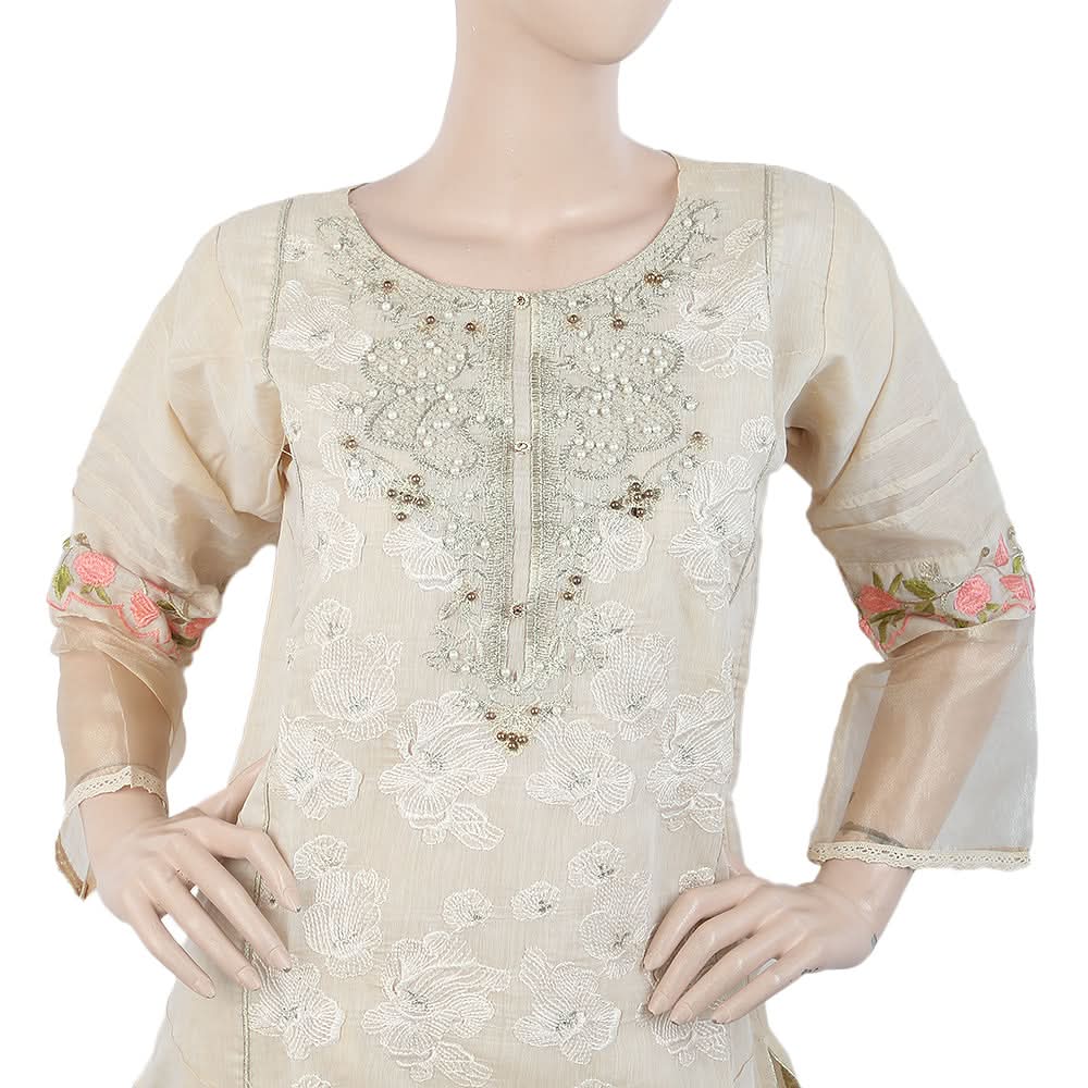Women's Embroidered Fancy 3Pcs Suit - Skin, Women, Shalwar Suits, Chase Value, Chase Value