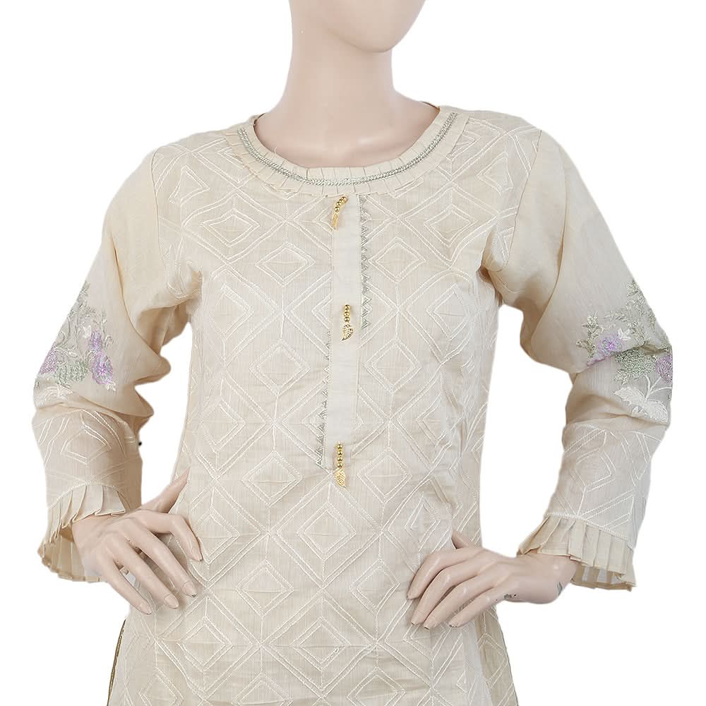 Women's Embroidered Fancy 3Pcs Suit - Skin, Women, Shalwar Suits, Chase Value, Chase Value