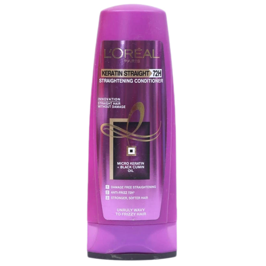 Loreal Paris Conditioner KERATIN STRAIGHT 72H 175ml, Beauty & Personal Care, Shampoo & Conditioner, L'Oreal, Chase Value