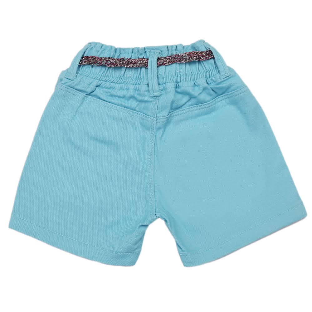 Girls Short - Sky Blue, Girls Shorts Skirts, Chase Value, Chase Value