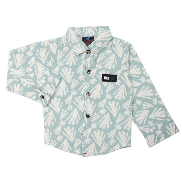 Boys Full Sleeves Casual Shirt - Sky Green, Boys Shirts, Chase Value, Chase Value