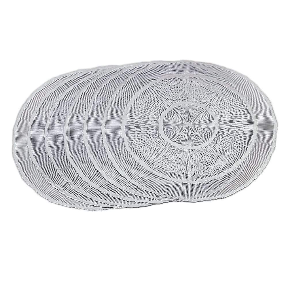 Table Mat Vinyl 6 Pcs Set - A - Silver, Home & Lifestyle, Mats, Chase Value, Chase Value