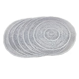 Table Mat Vinyl 6 Pcs Set - A - Silver, Home & Lifestyle, Mats, Chase Value, Chase Value