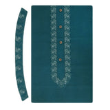 Men's Mashriq Embroidered Un-Stitched Suit - Steel-Green, Men, Unstitched Fabric, Chase Value, Chase Value