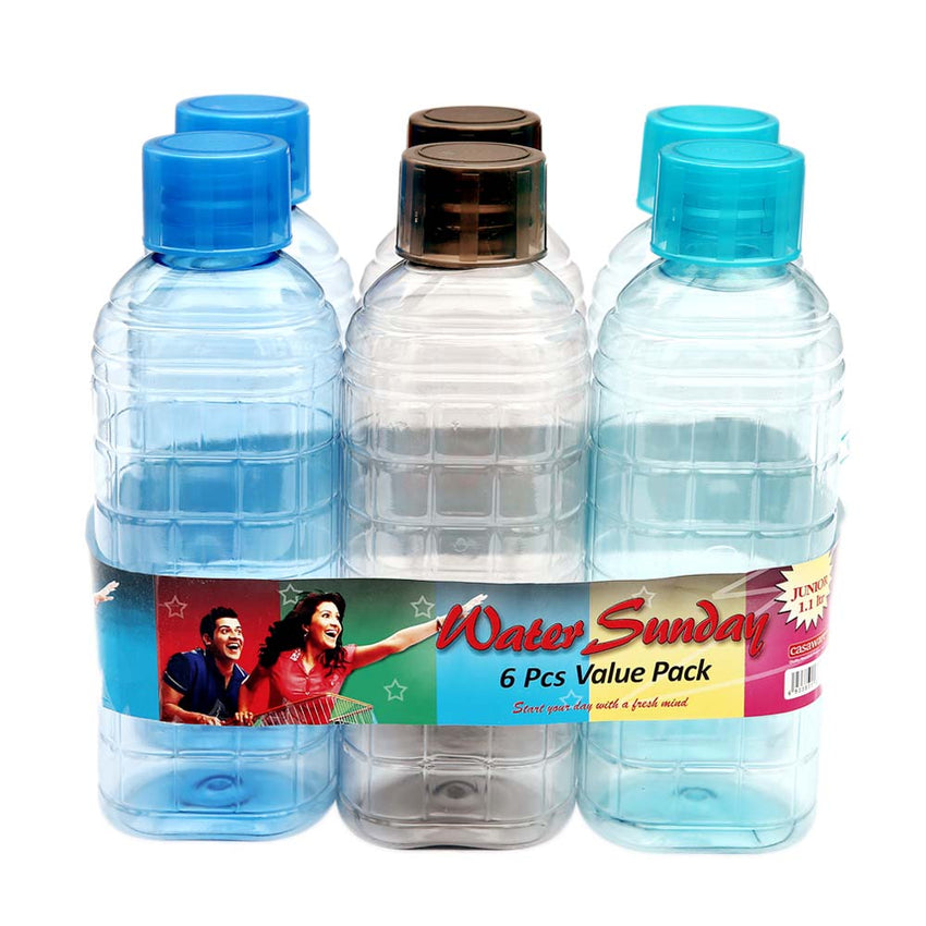 Water Bottle 6 Pcs - Multi, Home & Lifestyle, Glassware & Drinkware, Chase Value, Chase Value
