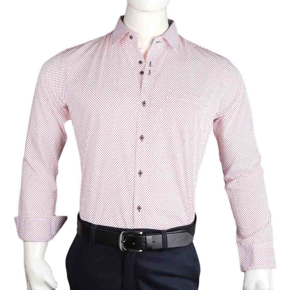Men's Business Casual Shirt - Red-White, Men, Shirts, Chase Value, Chase Value