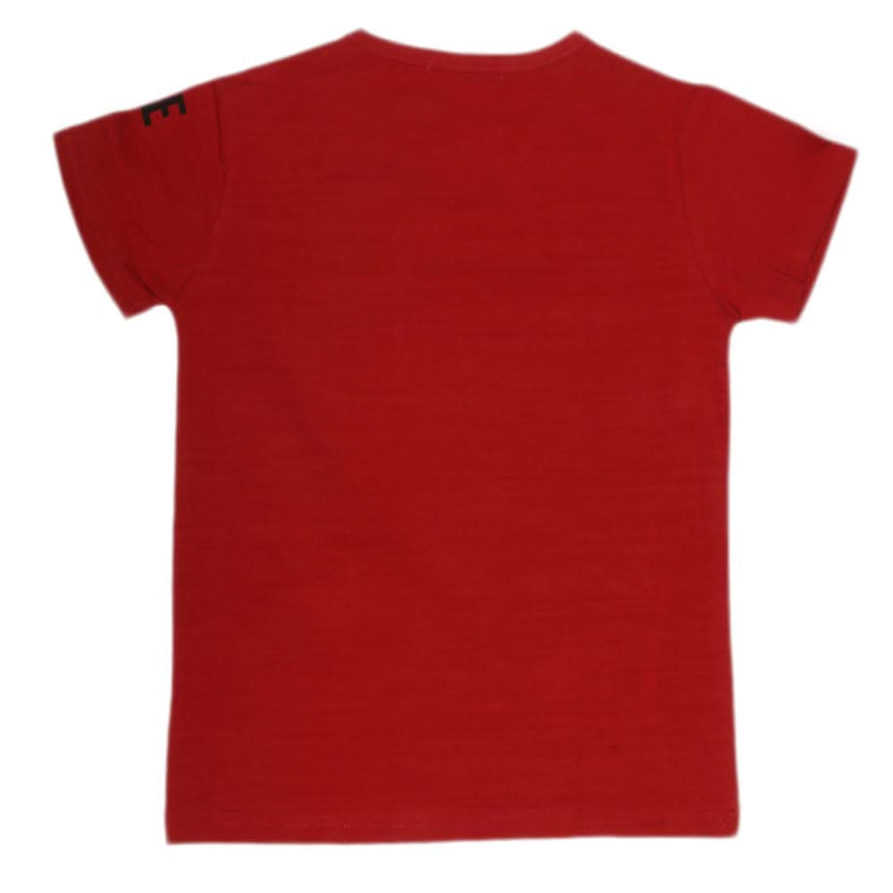 Boys Half Sleeves T-Shirt - Maroon, Kids, Boys T-Shirts, Chase Value, Chase Value