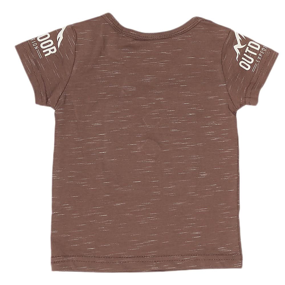 Boys Half Sleeves T-Shirt - Brown, Kids, Boys T-Shirts, Chase Value, Chase Value