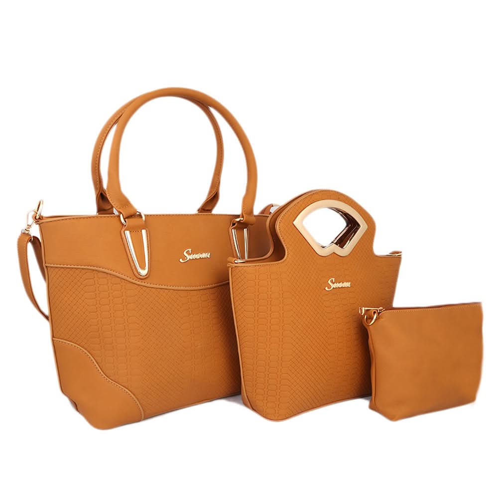 Women's Handbag 3Pc 9724 - TAN, Women, Bags, Chase Value, Chase Value