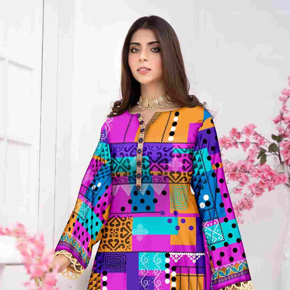 Tehzeeb Digital Khaddar Un-Stitched Kurti V-1, Women, Unstitched Kurti, Ulfat Textile, Chase Value