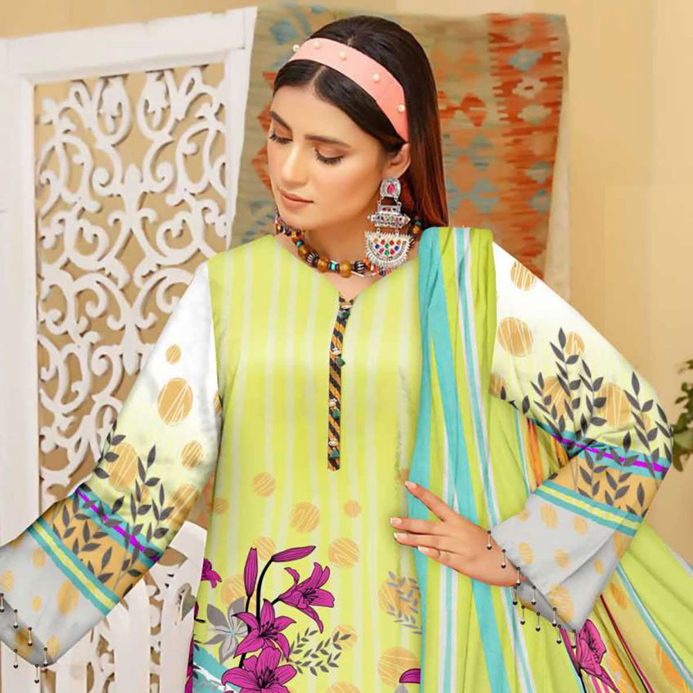 Tehzeeb Digital Printed Cambric 3Pcs Unstitched Suit V1 - 2, Women, 3Pcs Shalwar Suit, Ulfat Textile, Chase Value