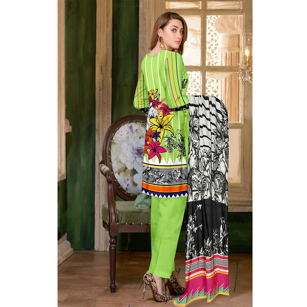 Tehzeeb Digital Printed Cambric 3Pcs Unstitched Suit V1 - 4, Women, 3Pcs Shalwar Suit, Ulfat Textile, Chase Value