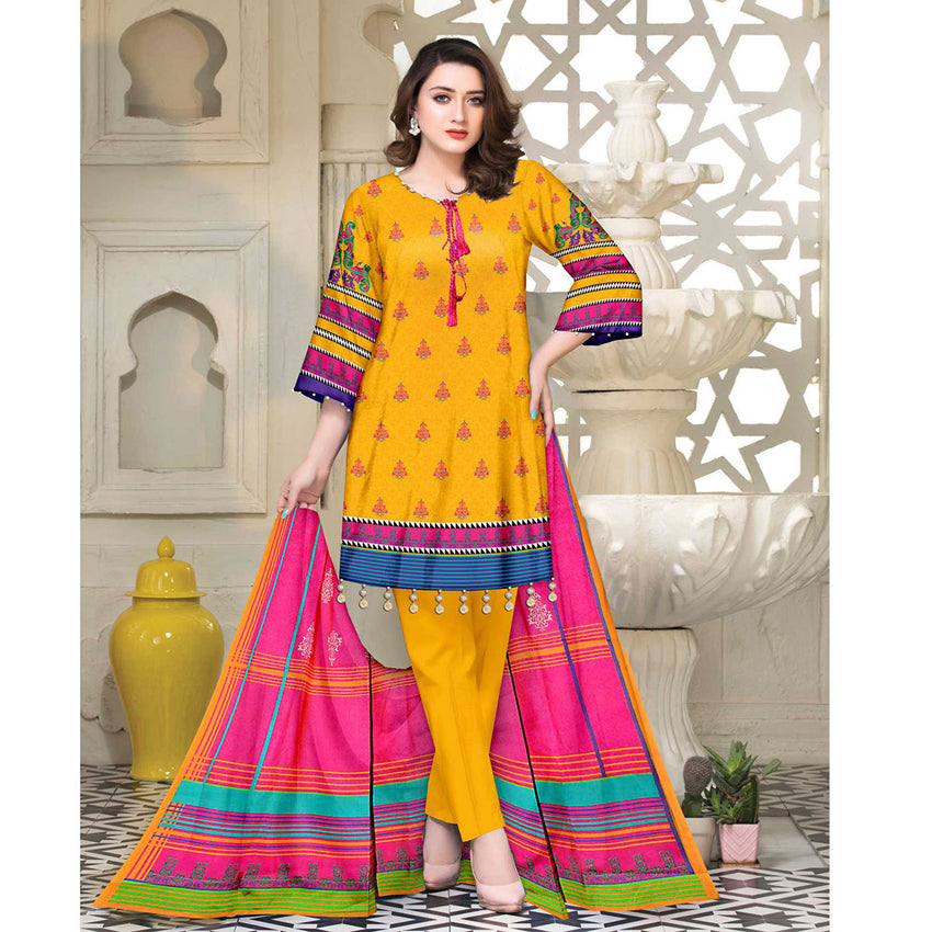 Tehzeeb Digital Printed Cambric 3Pcs Unstitched Suit V1 - 5, Women, 3Pcs Shalwar Suit, Ulfat Textile, Chase Value