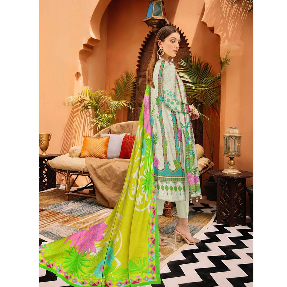 Tehzeeb Digital Printed Cambric 3Pcs Unstitched Suit V1 - 7, Women, 3Pcs Shalwar Suit, Ulfat Textile, Chase Value