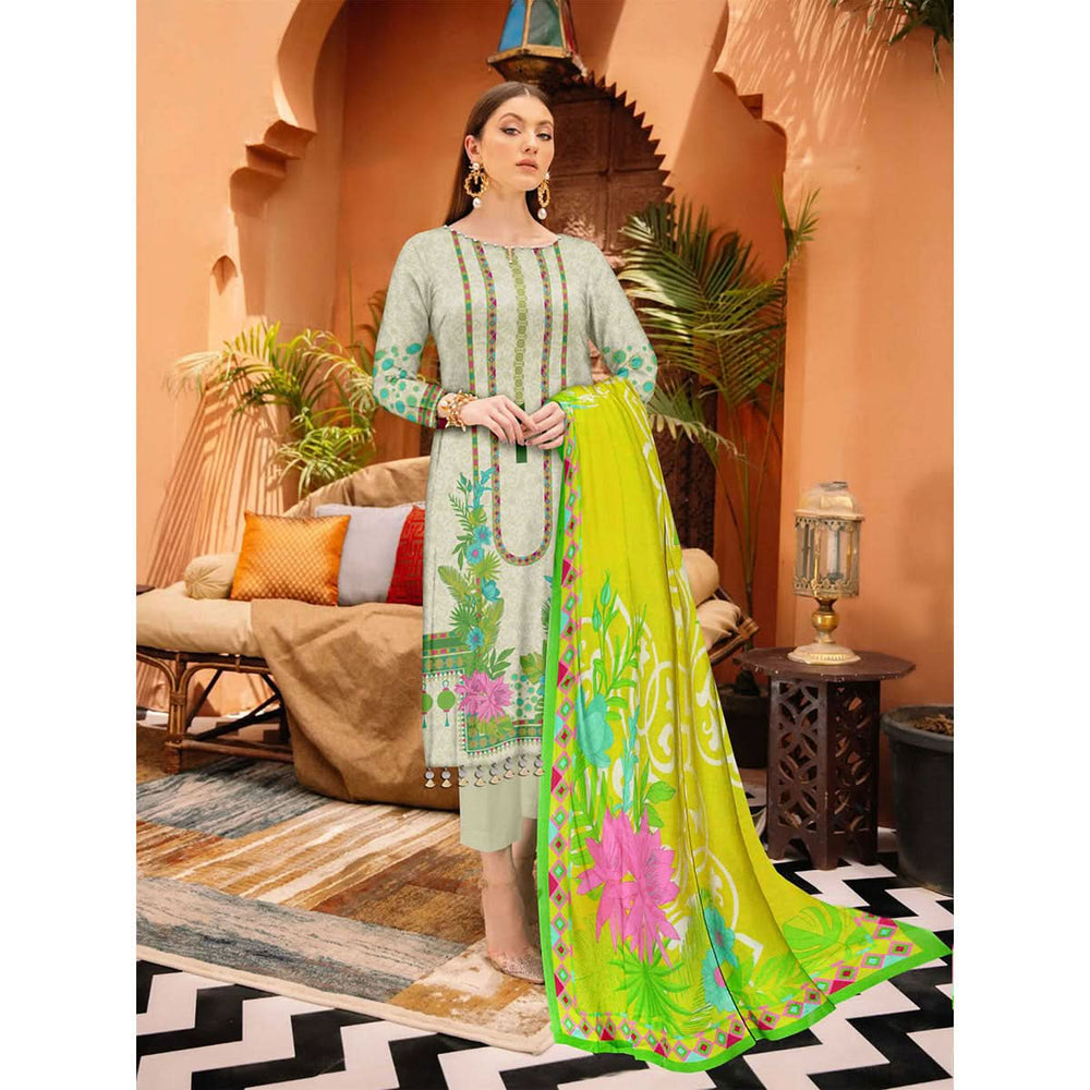 Tehzeeb Digital Printed Cambric 3Pcs Unstitched Suit V1 - 7, Women, 3Pcs Shalwar Suit, Ulfat Textile, Chase Value