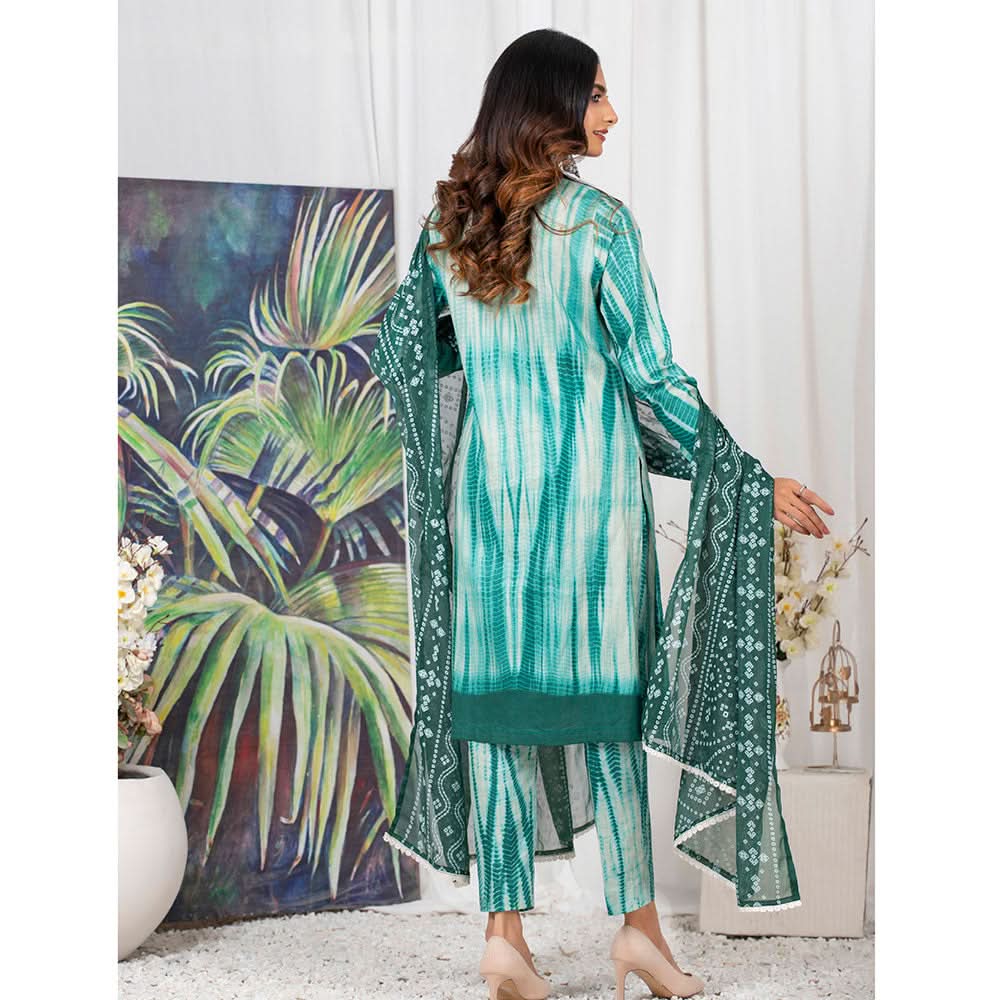 TIE & DYE Printed Cotton 3 Pcs Un-Stitched Suit - 5, Women, 3Pcs Shalwar Suit, ZS Textiles, Chase Value