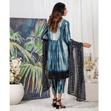 TIE & DYE Printed Cotton 3 Pcs Un-Stitched Suit - 4, Women, 3Pcs Shalwar Suit, ZS Textiles, Chase Value