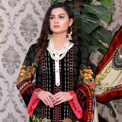 SAQAFAT Twill Digital Printed 3 Pcs Un-Stitched Suit - 1, Women, 3Pcs Shalwar Suit, Ulfat Textile, Chase Value