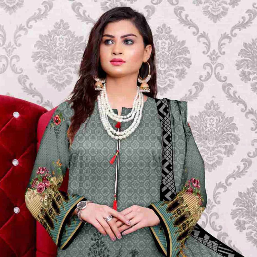 SAQAFAT Twill Digital Printed 3 Pcs Un-Stitched Suit - 2, Women, 3Pcs Shalwar Suit, Ulfat Textile, Chase Value