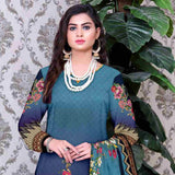 SAQAFAT Twill Digital Printed 3 Pcs Un-Stitched Suit - 3, Women, 3Pcs Shalwar Suit, Ulfat Textile, Chase Value