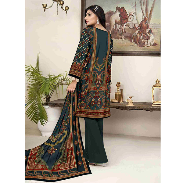 SAQAFAT Twill Digital Printed 3 Pcs Un-Stitched Suit - 4, Women, 3Pcs Shalwar Suit, Ulfat Textile, Chase Value
