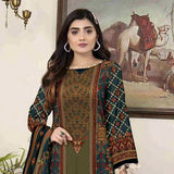SAQAFAT Twill Digital Printed 3 Pcs Un-Stitched Suit - 4, Women, 3Pcs Shalwar Suit, Ulfat Textile, Chase Value