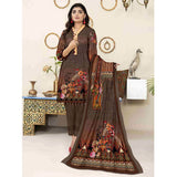 SAQAFAT Twill Digital Printed 3 Pcs Un-Stitched Suit - 6, Women, 3Pcs Shalwar Suit, Ulfat Textile, Chase Value