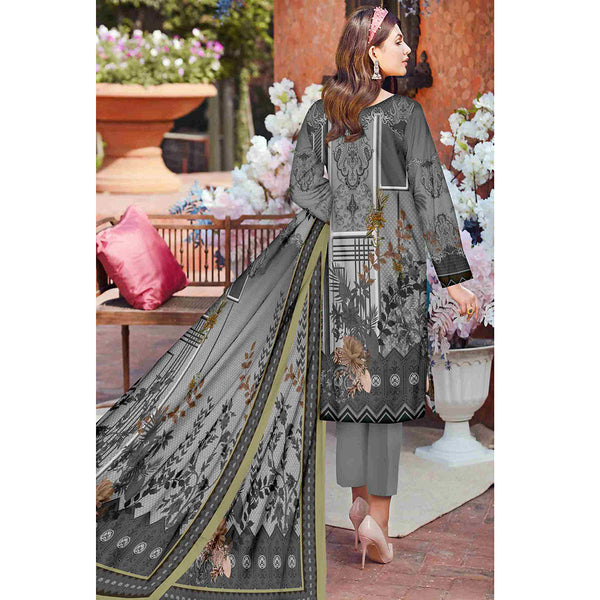 SAQAFAT Twill Digital Printed 3 Pcs Un-Stitched Suit - 7, Women, 3Pcs Shalwar Suit, Ulfat Textile, Chase Value