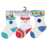 Newborn Socks Pack Of 3 - U, Newborn Caps, Shoes & Socks, Chase Value, Chase Value