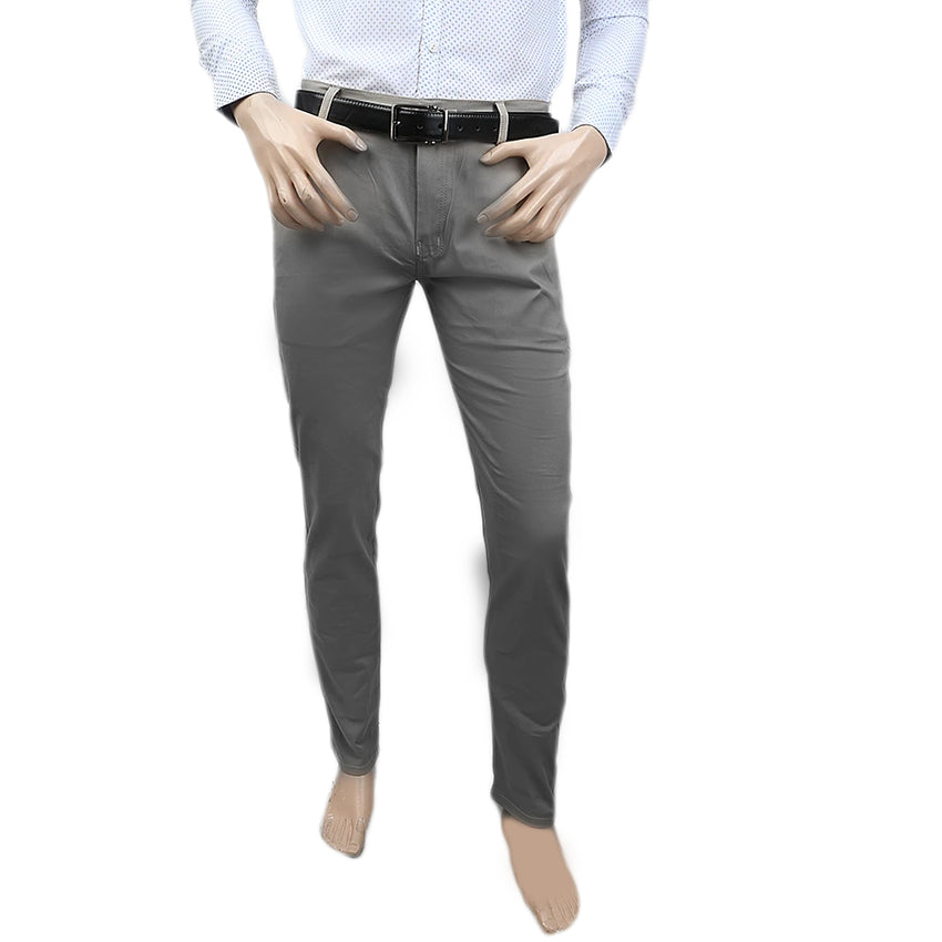 Men's Fancy Cotton Chino Pant - Grey, Men, Casual Pants And Jeans, Chase Value, Chase Value
