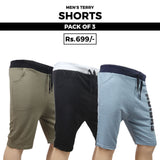 Men's Terry Short 3Pcs - Multi, Men, Shorts, Chase Value, Chase Value