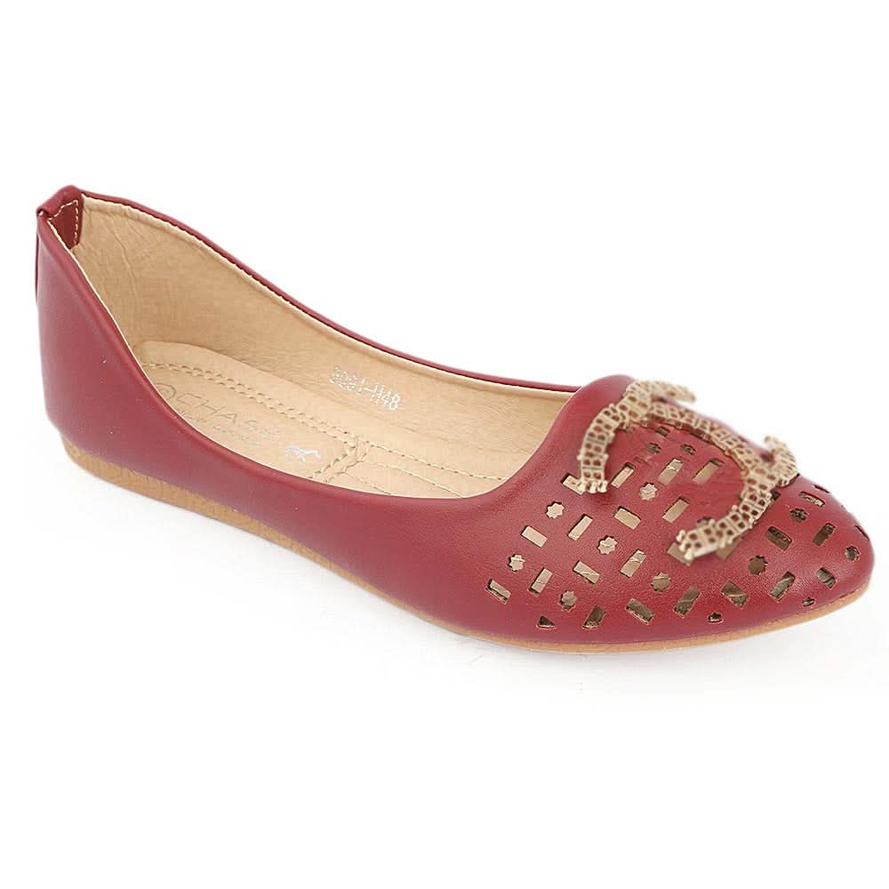 Women's Fancy Pumps (9091-H48) - Maroon, Women, Pumps, Chase Value, Chase Value