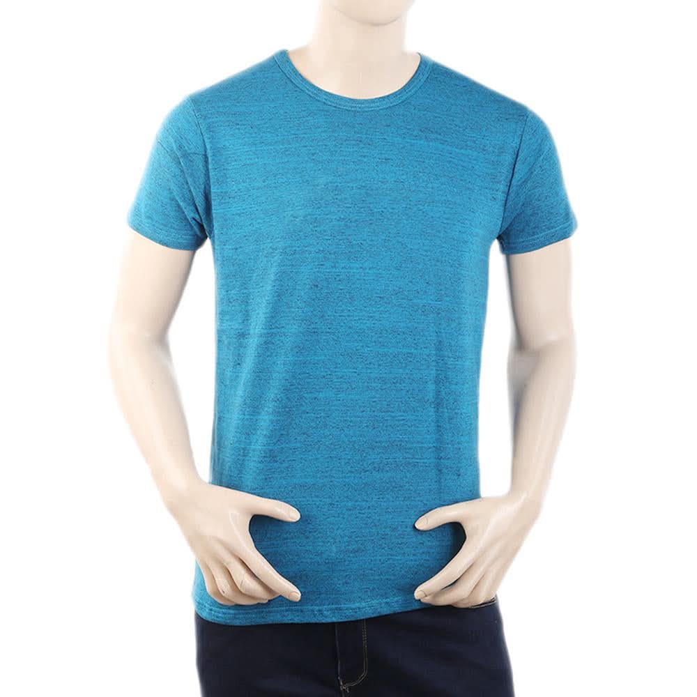 Men's Half Sleeves T-Shirt - Steel Blue, Men, T-Shirts And Polos, Chase Value, Chase Value