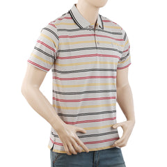 Men's Half Sleeves with Logo Polo T-Shirt - Grey, Men, T-Shirts And Polos, Chase Value, Chase Value