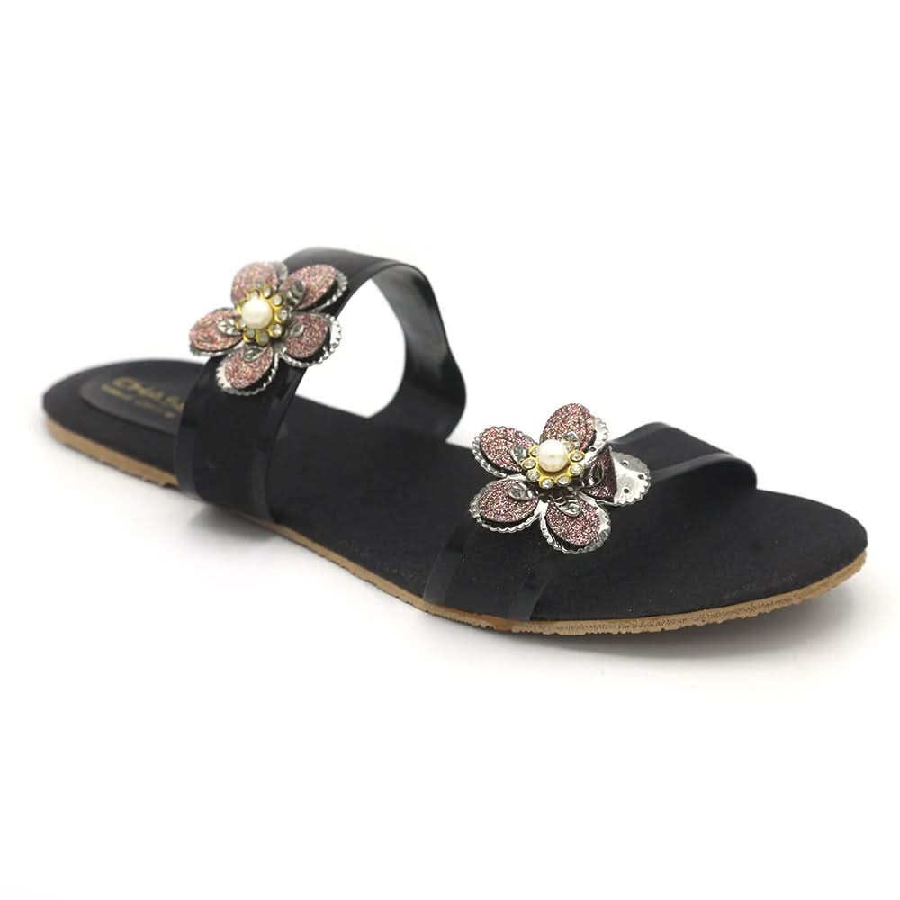 Women's Fancy Slipper S-010 - Black, Women, Slippers, Chase Value, Chase Value