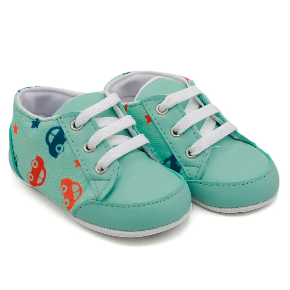 Newborn Boys Booties Shoes - Cyan, Newborn Caps, Shoes & Socks, Chase Value, Chase Value