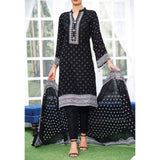 Daman Printed Lawn Black & White Lawn Collection 3 Pcs Un-Stitched Suit - 5, Women, 3Pcs Shalwar Suit, VS Textiles, Chase Value