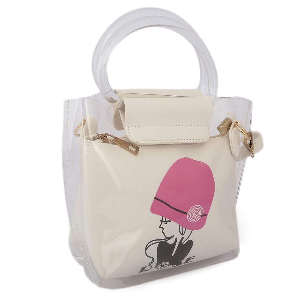 Girls Shoulder Bag 002 - White, Kids, Kids Bags, Chase Value, Chase Value