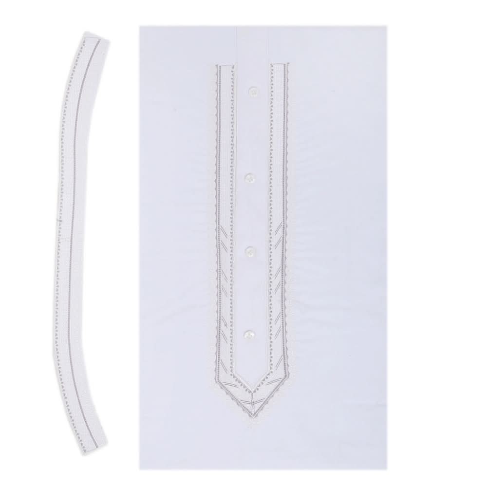 Men's Mashriq Embroidered Un-Stitched Suit - White, Men, Unstitched Fabric, Chase Value, Chase Value
