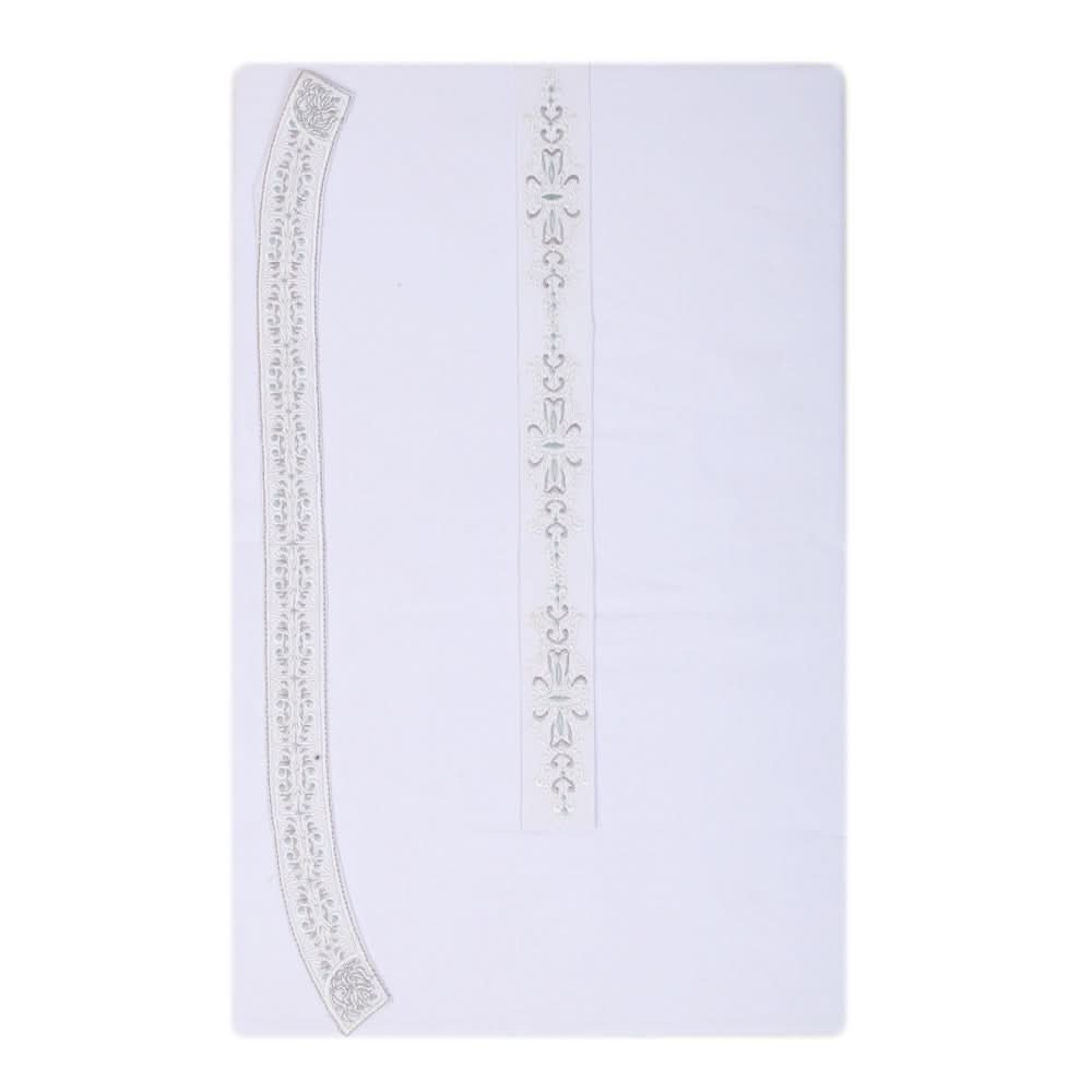 Men's Mashriq Embroidered Un-Stitched Suit - White, Men, Unstitched Fabric, Chase Value, Chase Value