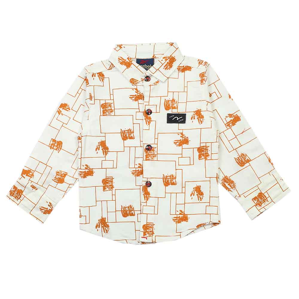Boys Full Sleeves Casual Shirt - White, Boys Shirts, Chase Value, Chase Value
