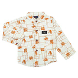 Boys Full Sleeves Casual Shirt - White, Boys Shirts, Chase Value, Chase Value
