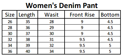 Women's Denim Pant - Mid Blue, Women, Pants & Tights, Chase Value, Chase Value