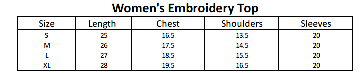 Women's Embroidery Top - Cyan, Women, T-Shirts And Tops, Chase Value, Chase Value