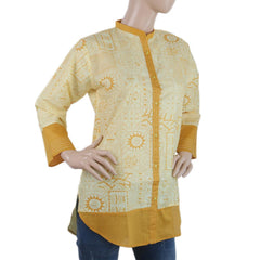Women's Printed Casual Shirt - Yellow, Women, T-Shirts And Tops, Chase Value, Chase Value