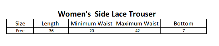 Women's Side Lace Trouser - White, Women, Pants & Tights, Chase Value, Chase Value