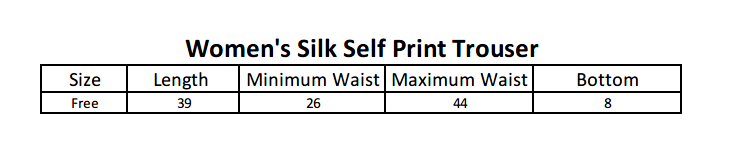 Women's Self Printed Silk Trouser - Black, Women, Pants & Tights, Chase Value, Chase Value