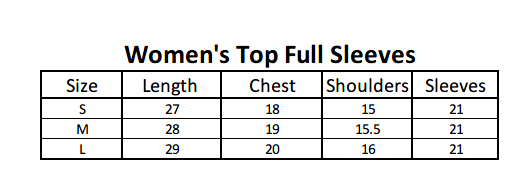 Women's Top Full Sleeves - Black, Women, T-Shirts And Tops, Chase Value, Chase Value