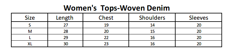 Women's Denim Woven Top - Blue, Women, T-Shirts And Tops, Chase Value, Chase Value