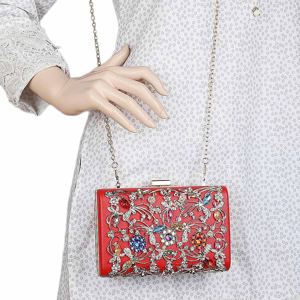 Women's Bridal Clutch - Red, Women, Clutches, Chase Value, Chase Value